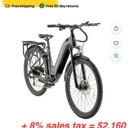 Open Box Hurley Electric-Bicycles Swell 4U Electric E-Bike, 9 Speed, Disc Brakes - WHITE