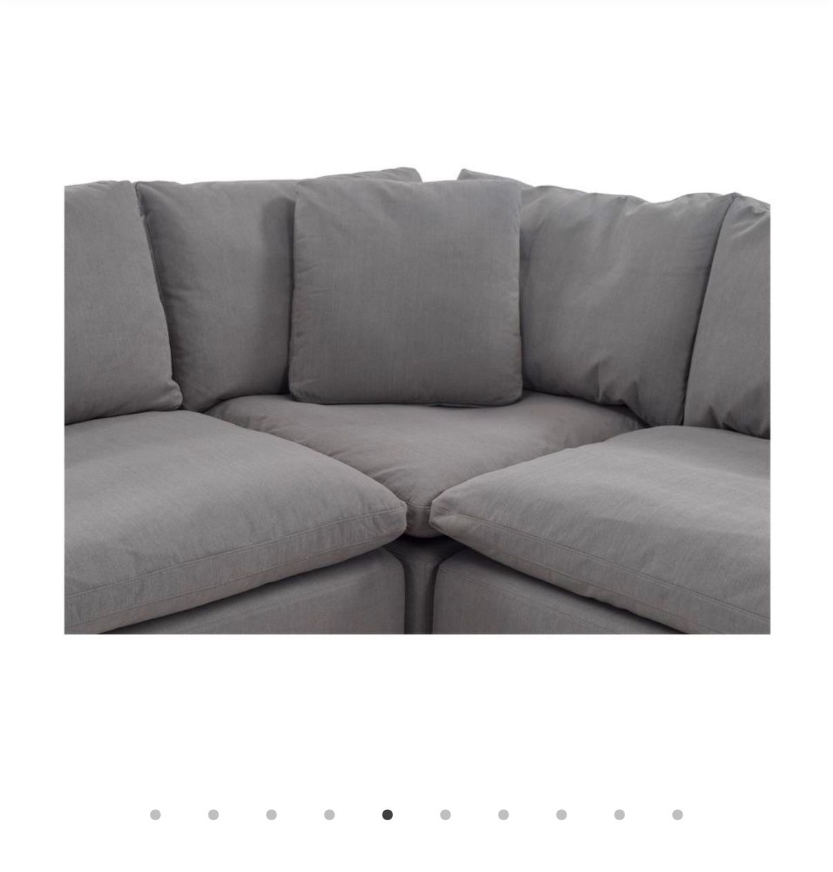 Dark Grey “Cloud” Sectional Sofa