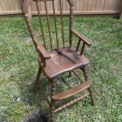Vintage High Chair - Early 80’s - Solid Wood - Clean 