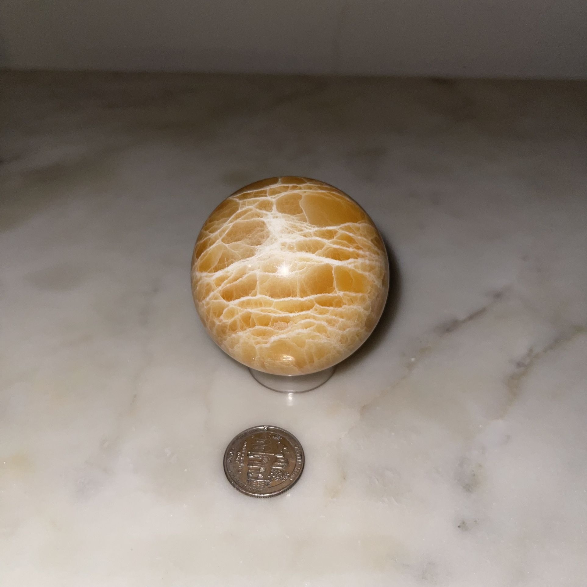 Orange Calacite Sphere 