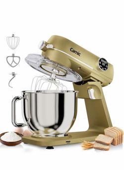 8.45 QT All Metal Stand Mixer,10 Speed Large Capacity Kitchen Mixer with Digital Timer & Tilt-Head, Electric Mixer with Whisk Dough Hook Mixing Beater