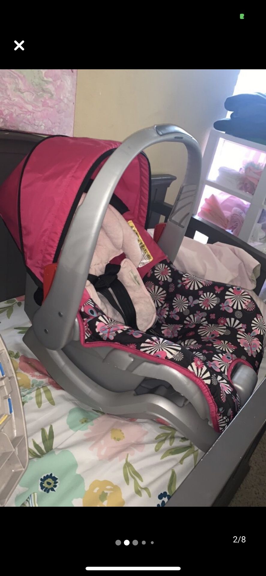 Evenflo car seat plus everything in pictures