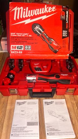 Milwaukee M12 Force Logic Press Tool 1/2" - 1" Kit (Model 2473-22)