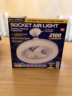 Bell+Howell Socket Air Light Fan 2100 Lumens