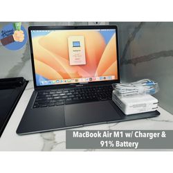 Macbook Air M1 w/ Charger & 91% Battery | Great Condition💻