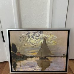 Sailboat Art Claude Monet 16x12