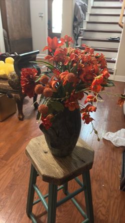 Orange fake flowers