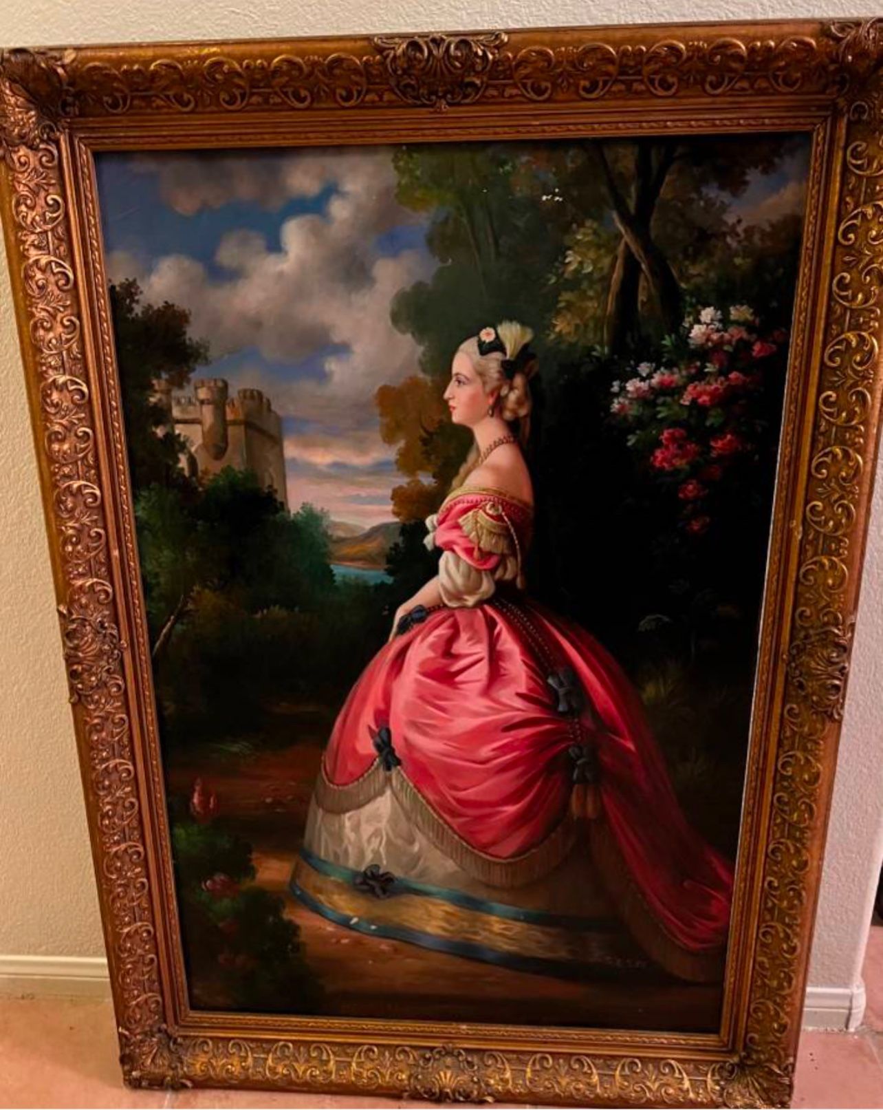 Portrait of a Victorian Noble Woman , Oil painting on canvas - $450