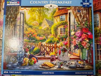 White Mountain Country Breakfast 1000 Piece Puzzle