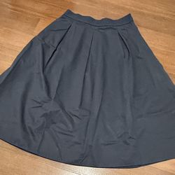 COS Navy Blue A-Line Women's Skirt with pockets
