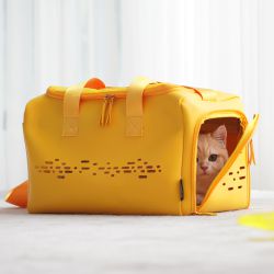 Dog& Cat Carrier For Small Cats And Dogs, PU Leather Pet Carrier Airline Approved Soft Sided, Kitty Carrier With Breathable And Comfortable Inner Cush