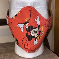 Disney Mickey Mouse Face Mask With Filter 😷 Adult Size
