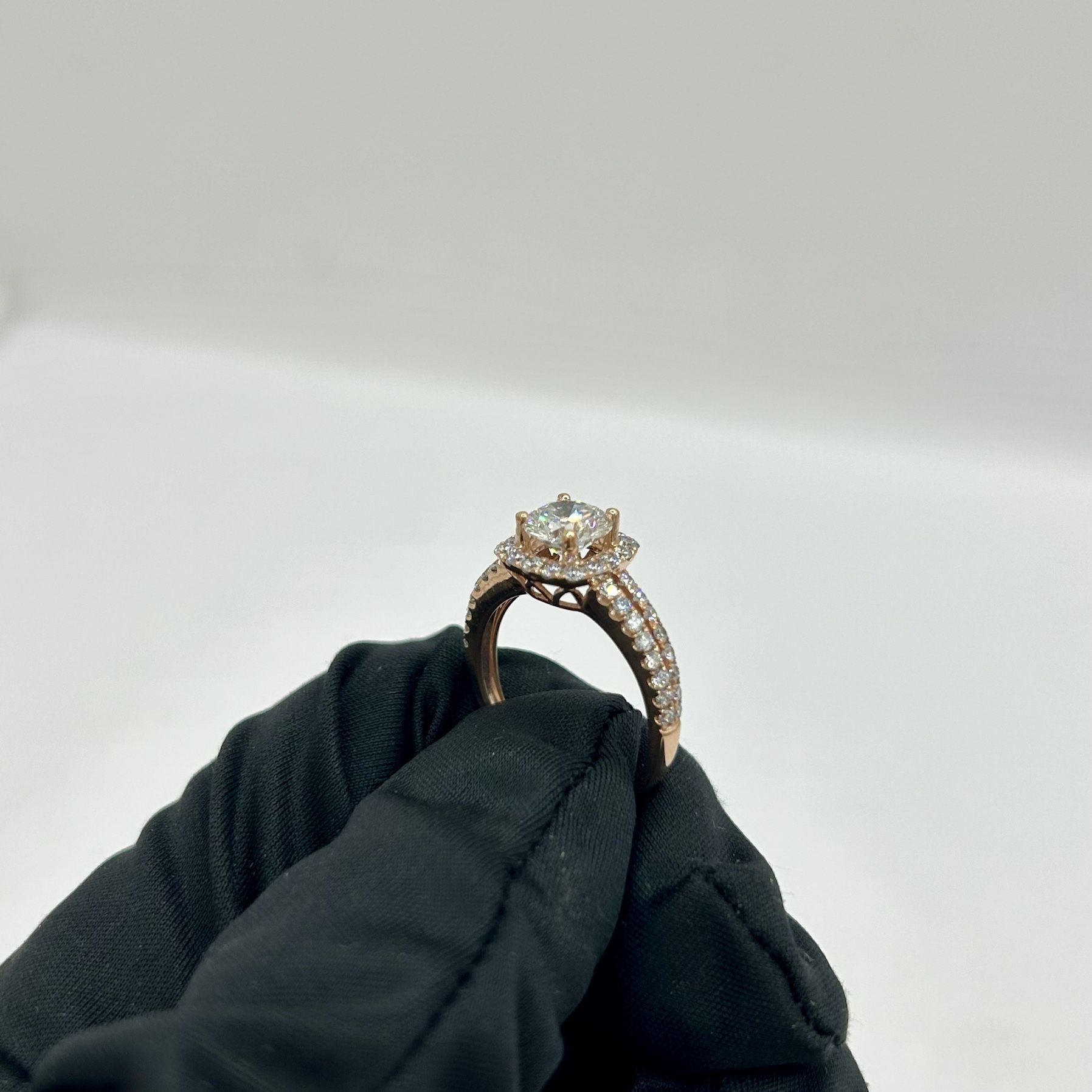 14kt RG 1.93ctw IGI Certified Diamond engagement ring