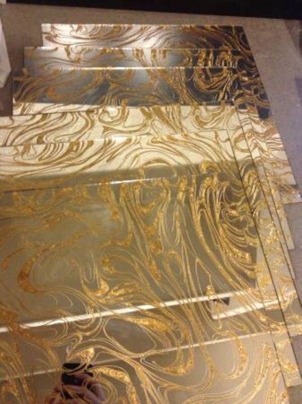 Gold vein mirror glass tiles mid century modern for Sale in Tempe, AZ