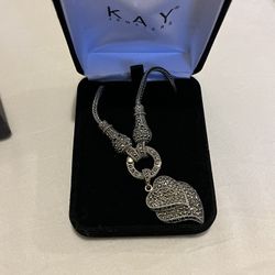 Double Heart Pendant Necklace 