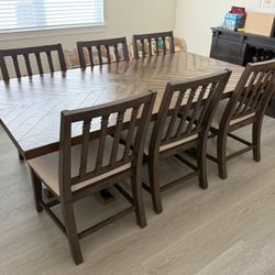 Magnolia Home by Joanna Gaines Iron Trestle Dining Room Table Set