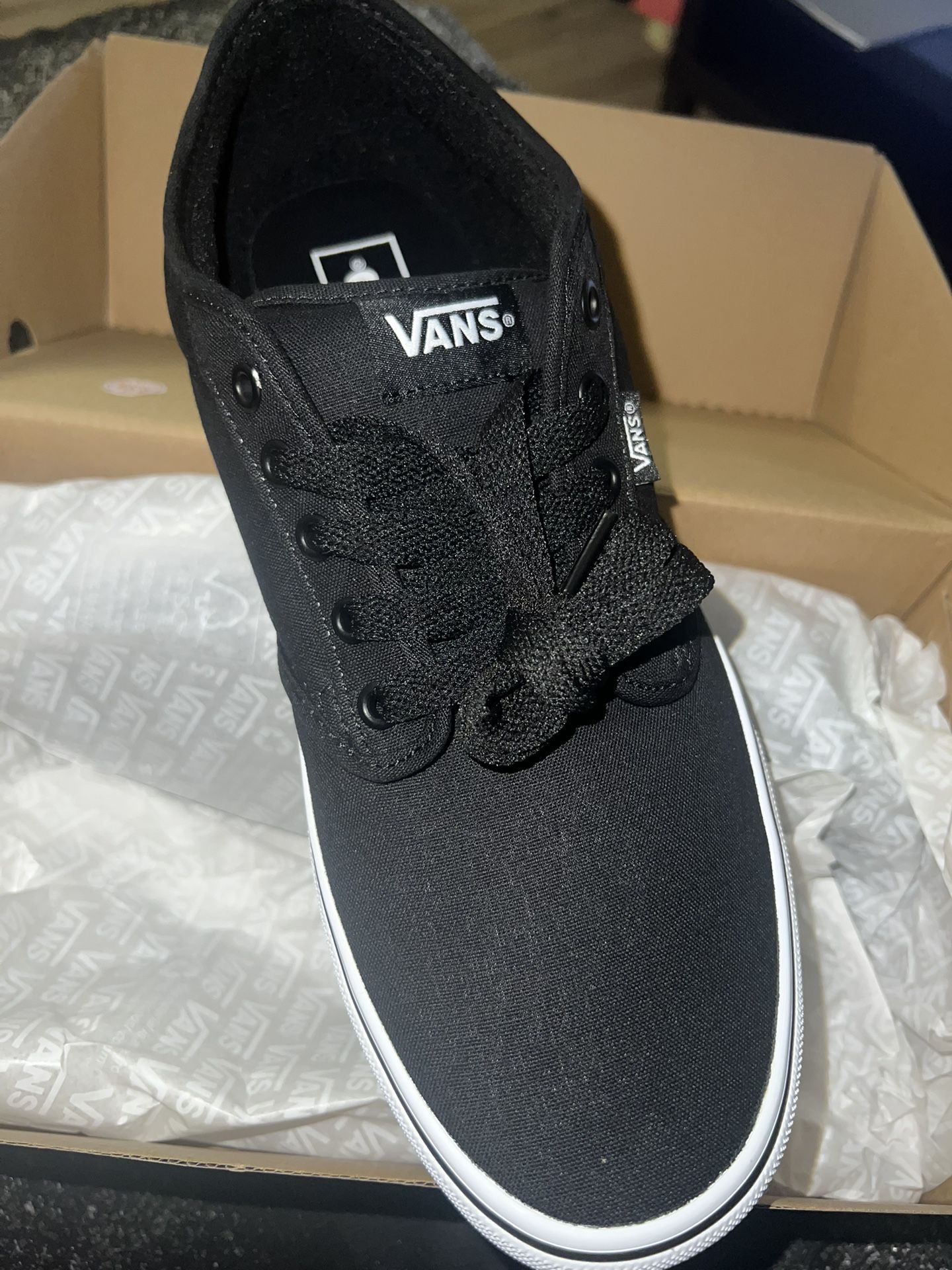 Men’s Size 12 vans Black And White Never Worn