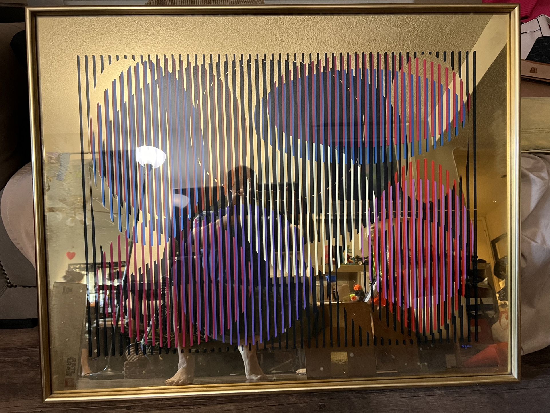 Agam cosmic relationship on gold mirror