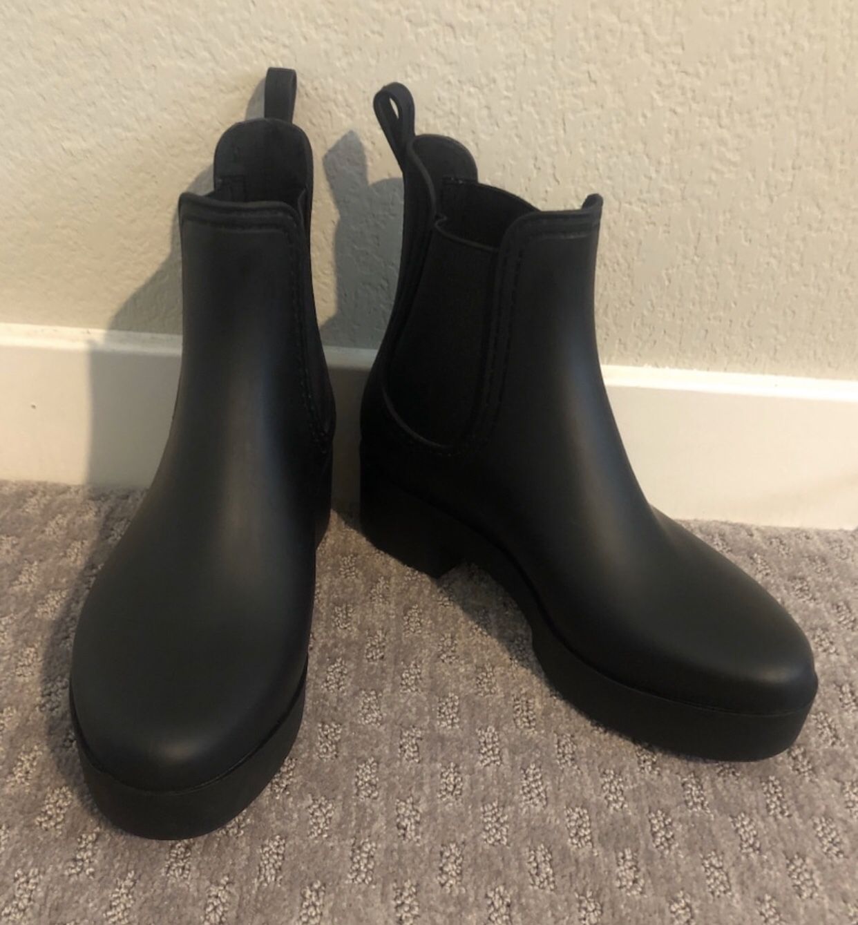 Worn once Jeffrey Campbell Waterproof Chelsea rain boots. Sz 7. Mint!