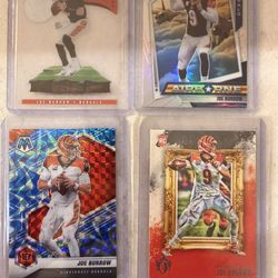 Joe Burrow 4 Card Lot ( Including 1 Rookie Card)!!!!