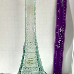 Eiffel Tower Iridescent Glass Bottle 13 Inches 