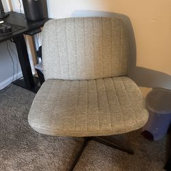 Heather Grey Oversized Desk Chair
