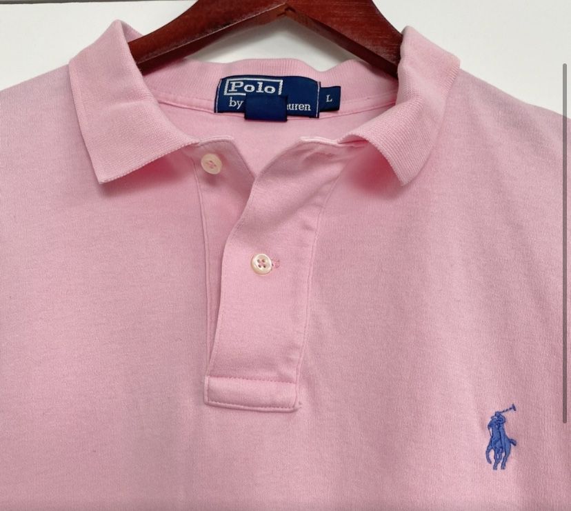 Ralph Lauren Pink Polo Shirt Like New Large L Mens 