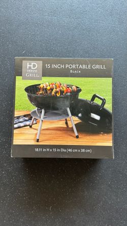 BRAND NEW 15" Portable Charcoal Grill (Factory Sealed Box)