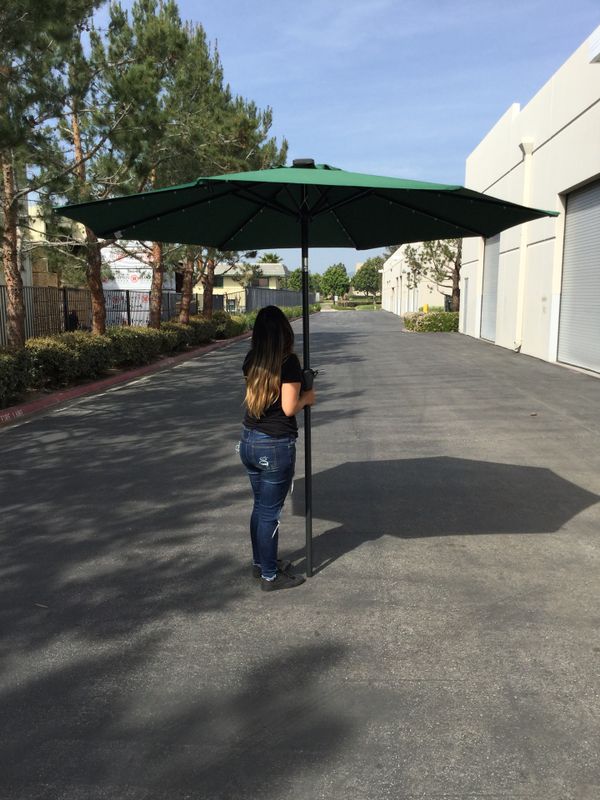 9ft Solar Led Outdoor Patio Umbrella Green For In Chino Ca 9ft Solar Led Outdoor Patio Umbrella Green For In Chino Ca Offerup