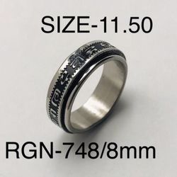 Stainless Steel Spinner Ring Band For Men & Women : RGN-748/Size-11.50