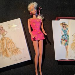 Barbie with Pink Miniskirt and Barbie Notecards