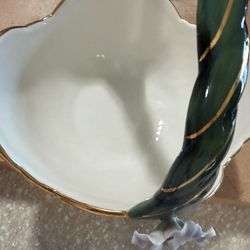 Hummingbird Porcelain Basket, Bradford Collection