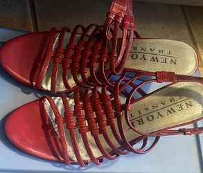 New York Transit Red High Heels