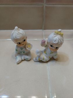 Miniature Vintage Baby Girl & Boy Pair