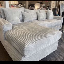 Brand New Comfy Corduroy Sectional Set