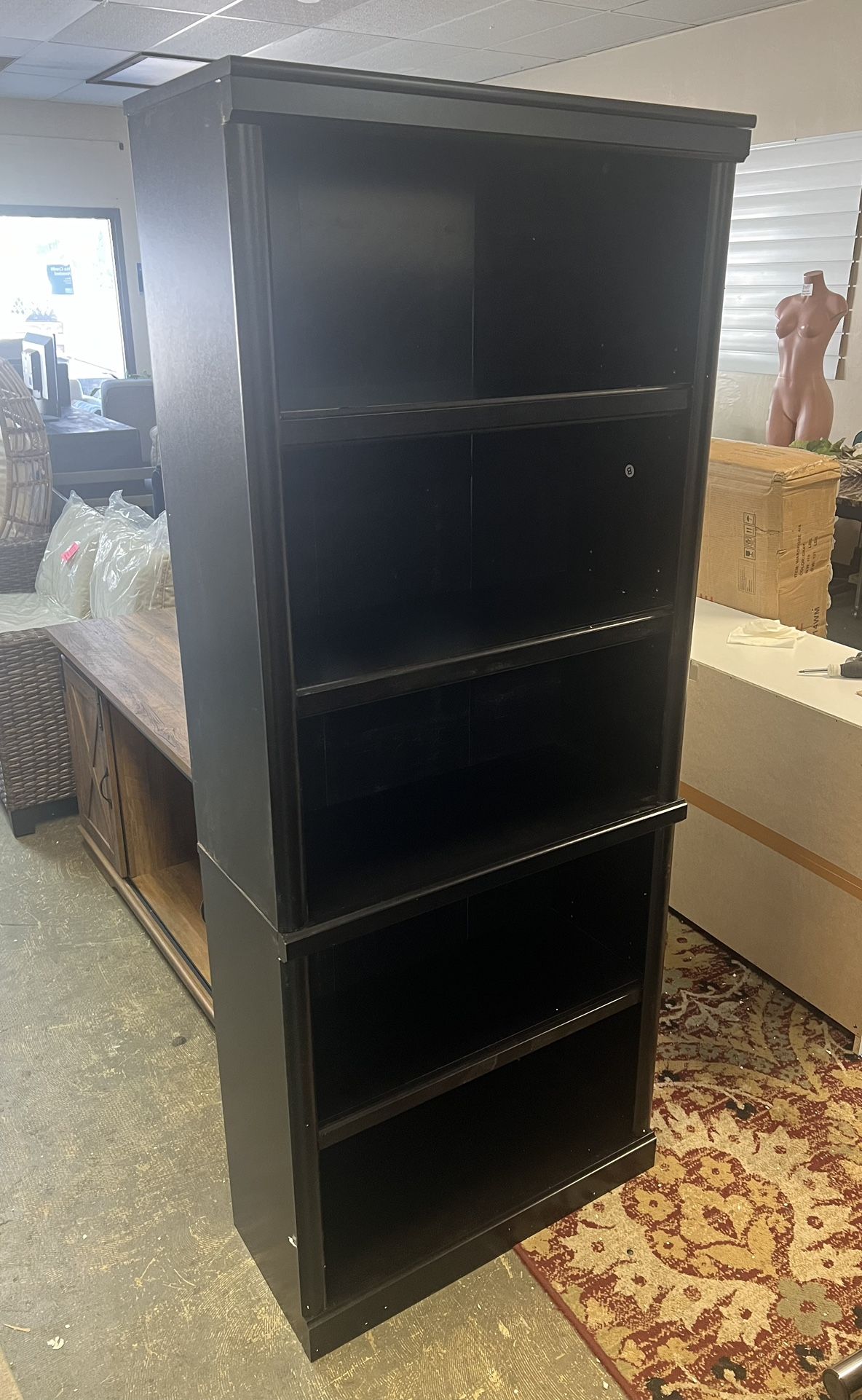 New 71" 5 Shelf Bookcase, Black