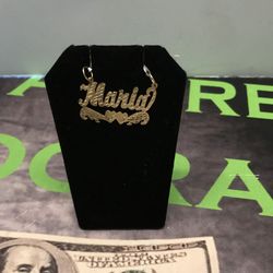 35865-11 14KYG NAME PENDANT CURSIVE “MARIA”