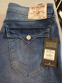 True Religion men's Geno T flap slim size 33w x 32L new