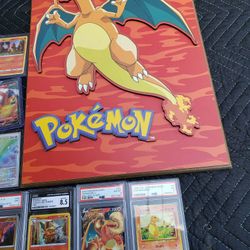 Big Charizard $200! Celebration Charizard $300! Vmax PSA 10 is $250; all for $1222 [= or best offer. Noo sad stories for discounts. All 10/10 cards