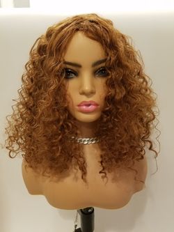 Long Brown Curly Wig