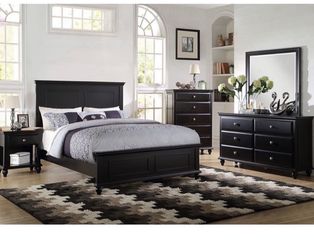 4- Pc Bedroom set Dresser,Mirror  Nightstand (1) Queen size bed frame  Not including Mattress and Box Sp