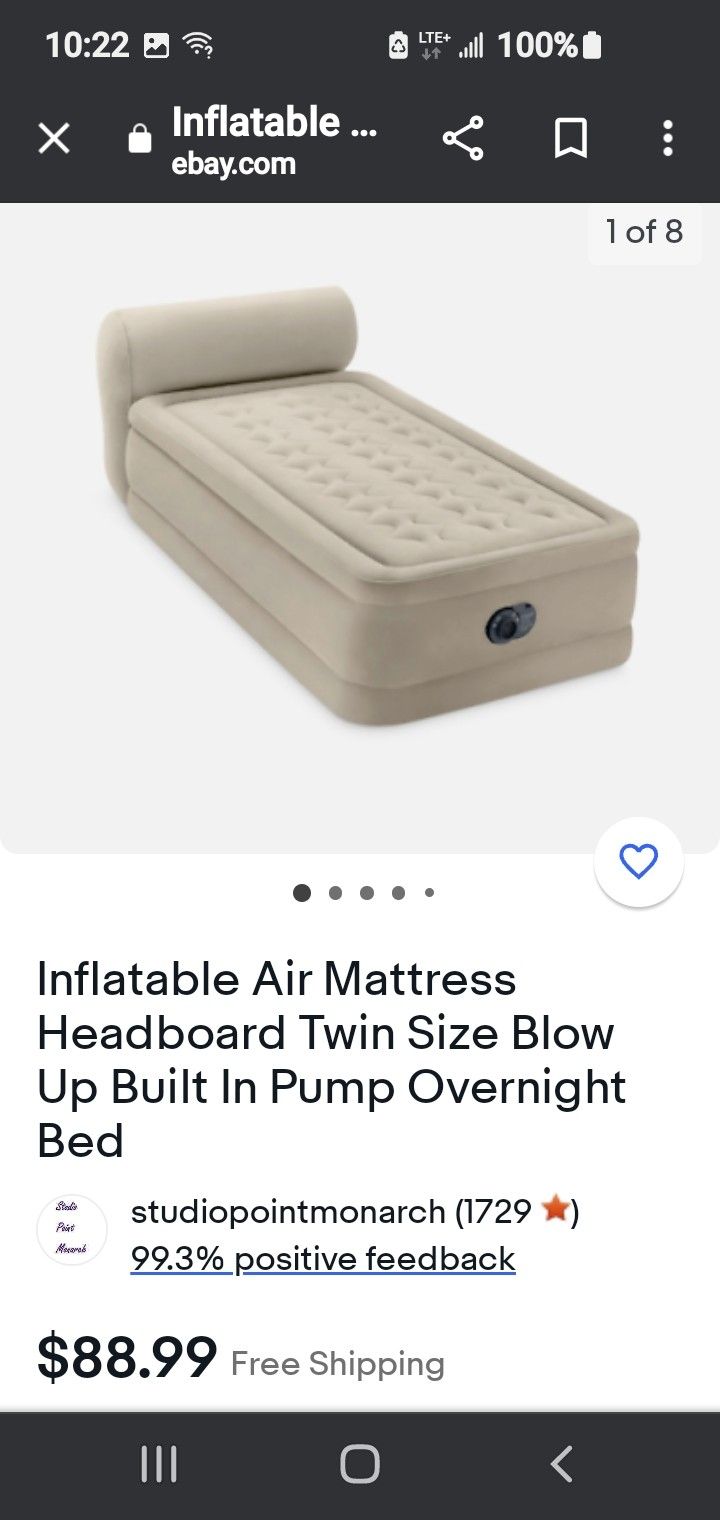 Intex Twin Headboard Air Mattress