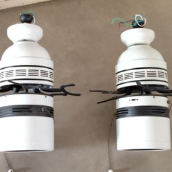 2 Modern Ceiling Fans White and Black