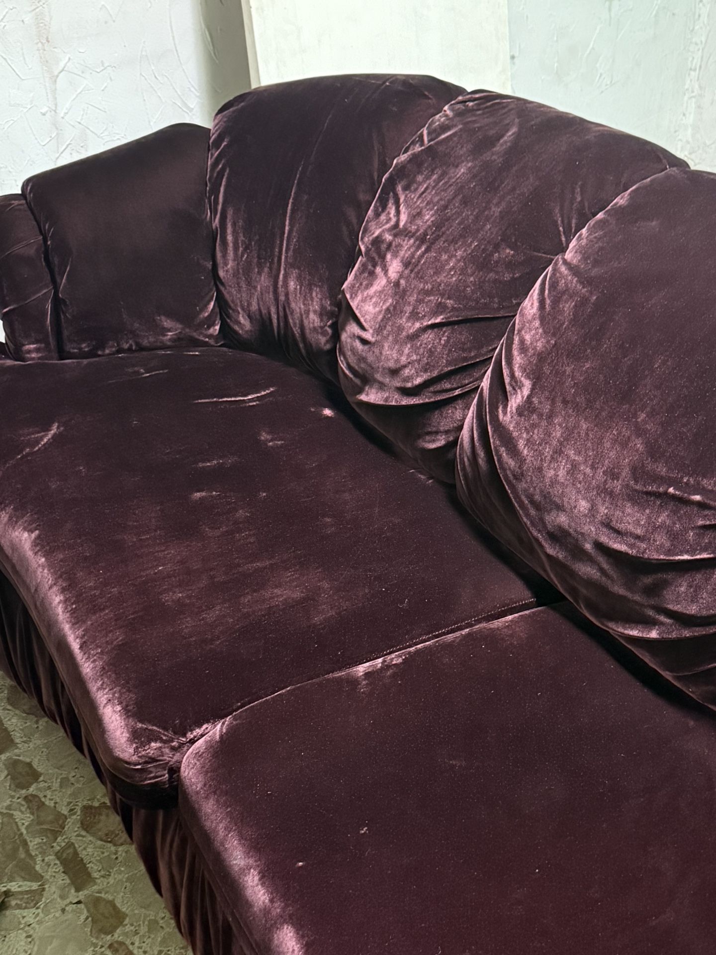 Hughes Furniture Company Purple Couch