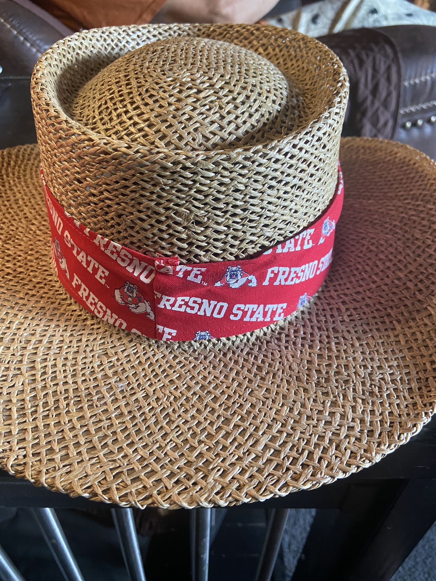 Never Worn Fresno State Bulldog Straw Hat