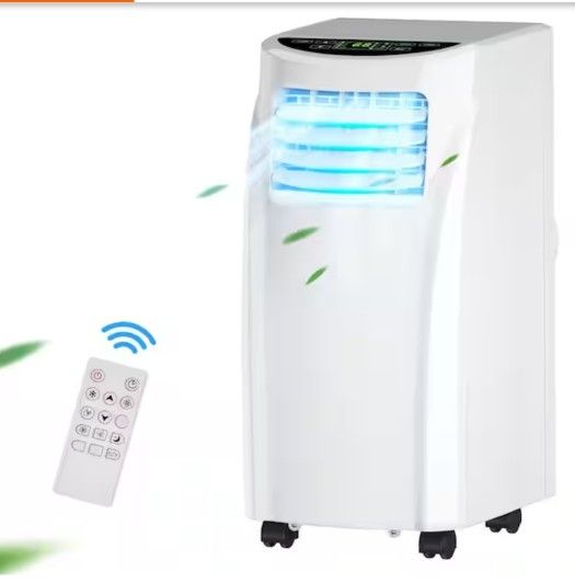 8,000 BTU Portable Air Conditioner Cools 250 Sq. Ft. with Dehumidifier in White