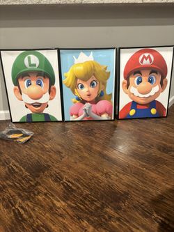 Pin The Moustache Luigui Mario & Princess