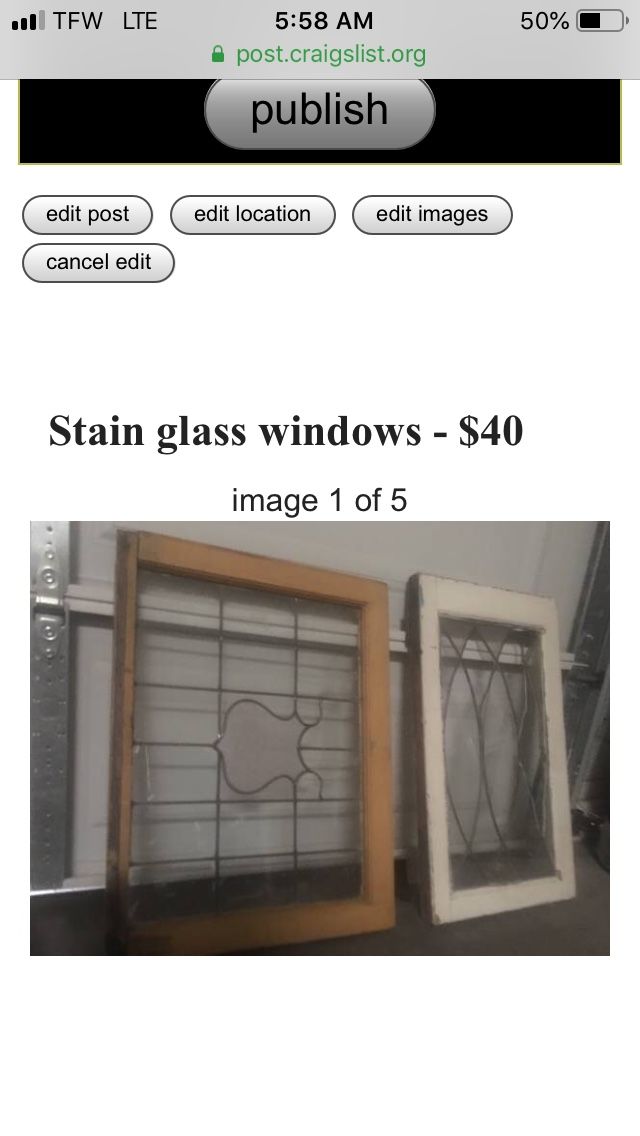 Antique stain glass windows