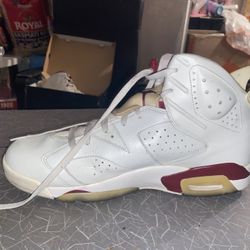 NIKE AIR JORDAN 6 RETRO MAROON WHITE RED CREAM IVORY BURGUNDY WINE