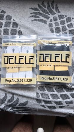 Delete 43” shoe laces - black and white